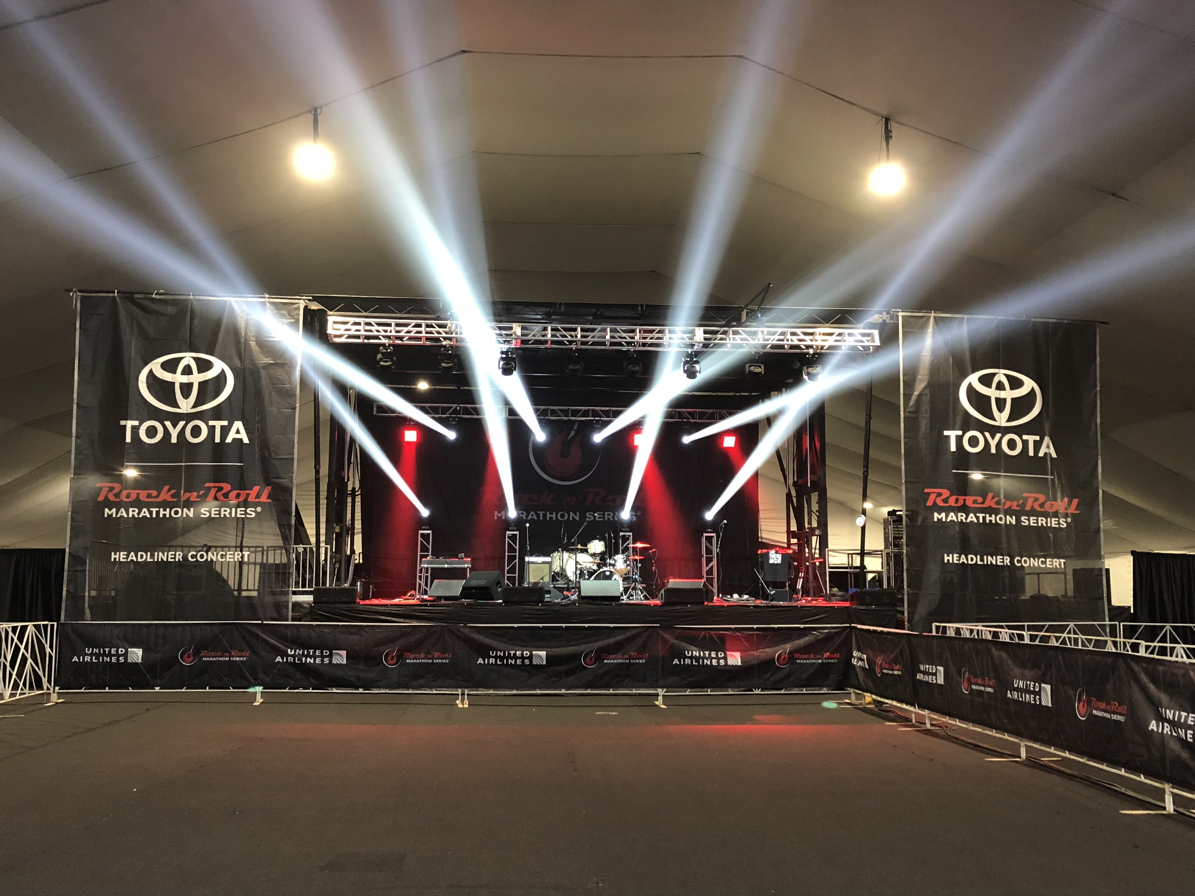 Lighting and stage for the Toyota event