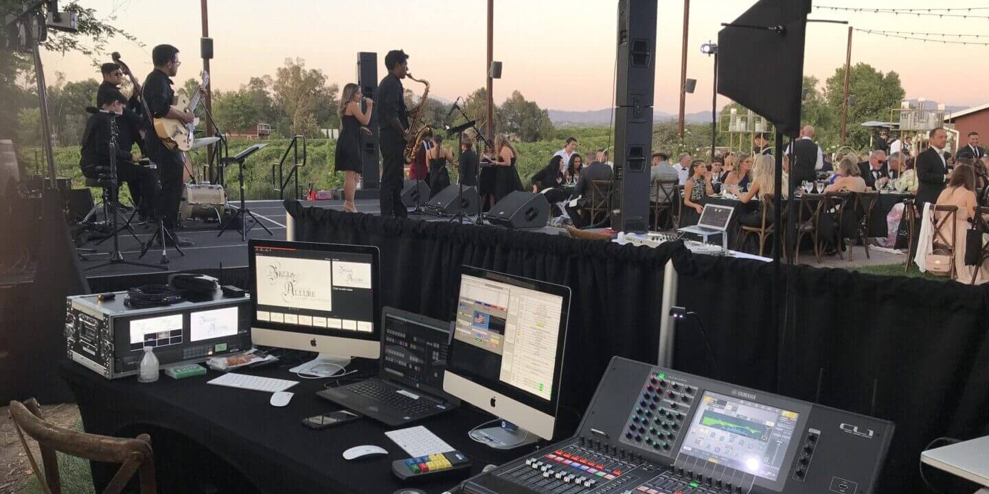A Music Control Console Kept On The Stage