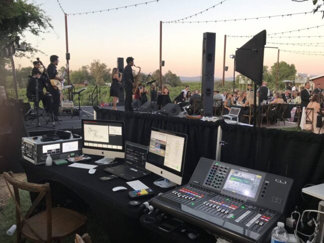 A Music Control Console Kept On The Stage